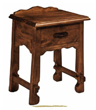 wooden side table, mesita de noche