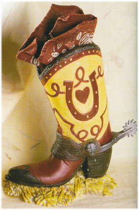 Figi coyboy boot decor accessory