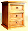 Three drawer night table stand