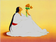 R.C. Gorman Lithograph Navajo Poppies