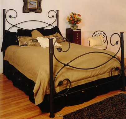 forged iron leaf bed