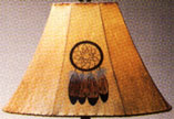 Raw hide hand painted lamp shades